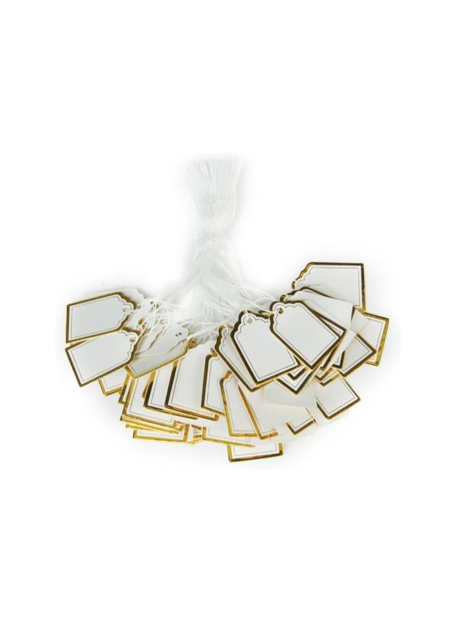 كلاراكو 500 قطعة من ملصقات الأسعار الورقية مع خيط معلق لعرض المجوهرات والساعات بألوان عشوائية - Image 1