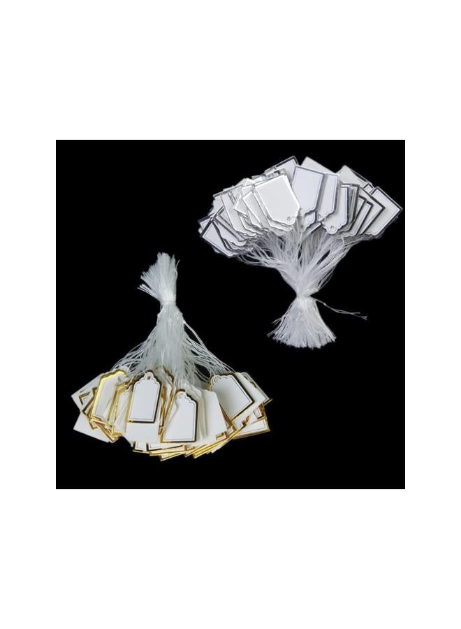 كلاراكو 500 قطعة من ملصقات الأسعار الورقية مع خيط معلق لعرض المجوهرات والساعات بألوان عشوائية - Image 2