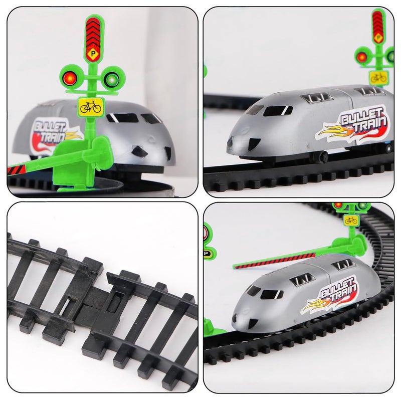 Magicwand Battery Operated High Speed Bullet Train| Electric Toy Train| Toy Train with Large Track Set for Kids[Pack of 2 Train Sets] - Image 2