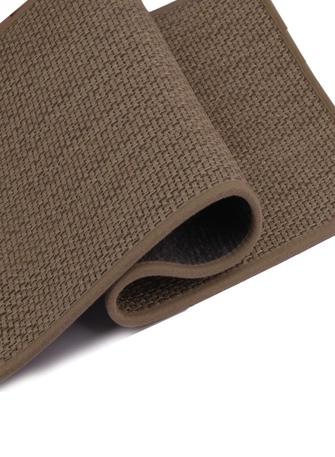 FlowaFoli Stair Treads Matching-Mat for Wooden Steps, Non Slip Stair Landing Mat with Self-Adhesive Stair Treads for Kids Elders and Pets(1Pcs, Brown, 31" * 31") - Image 3