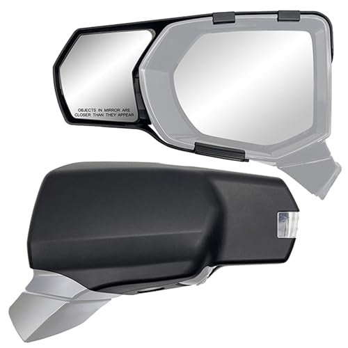 K SOURCE Snap Zap 80950 Custom Fit Towing Mirror for 2021 up Escalade Suburban Tahoe Yukon Patented