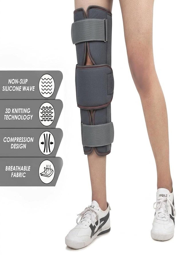 KUDIZE Short Knee Immobilizer Brace | Knee Support for Knee & Joint Pain, Dislocation Injuries for Men & Women (LARGE) - Image 4