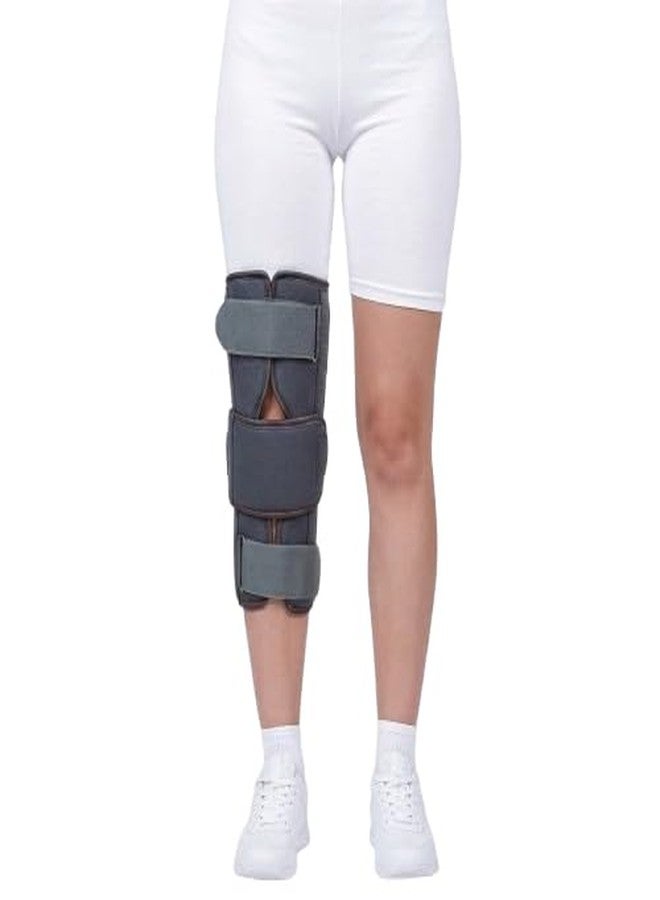 KUDIZE Short Knee Immobilizer Brace | Knee Support for Knee & Joint Pain, Dislocation Injuries for Men & Women (LARGE) - Image 1