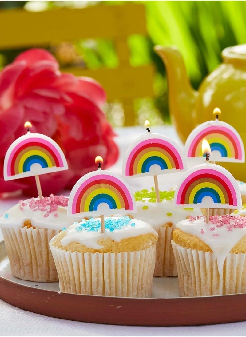 Talking Tables - Rainbow Brights Rainbow Shaped Candles - Image 1
