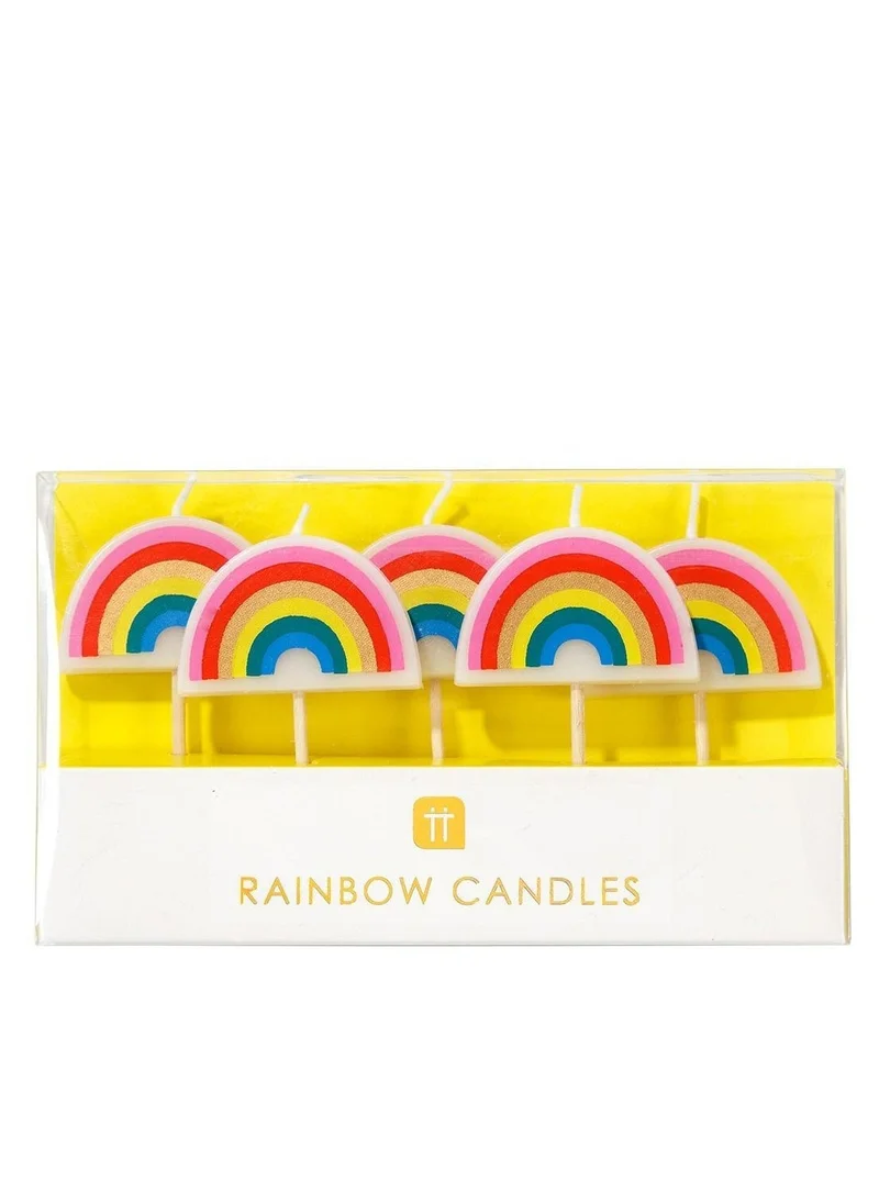 Talking Tables Rainbow Brights Rainbow Shaped Candles