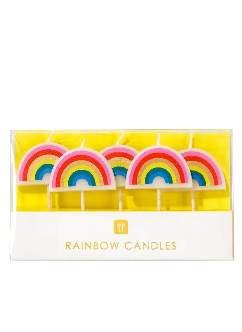 Talking Tables - Rainbow Brights Rainbow Shaped Candles - Image 1