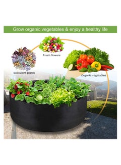 Generic 2 Pack 15 Gallon Plant Grow Bags Heavy Duty Thickened Breathable Fabric Pots Round Raised Garden Bed for Growing Herb Flower Vegetable Potato Plants 24In D × 8In H  - Image 4