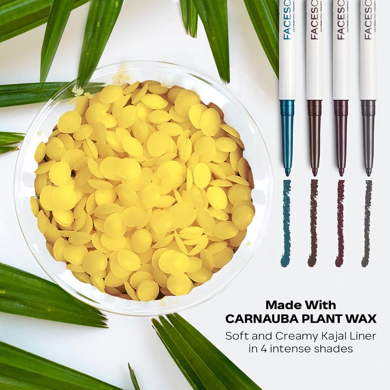 FACESCANADA Twist Eye Liner, 4 Bright Shades, 24 Hrs Long Stay, Waterproof, Smudgeproof, Fade Proof, With Soft Carnauba Wax, Silver, Brown, Blue, Plum, Intense Color In One Stroke, Brown, 2.29 Oz - Image 3