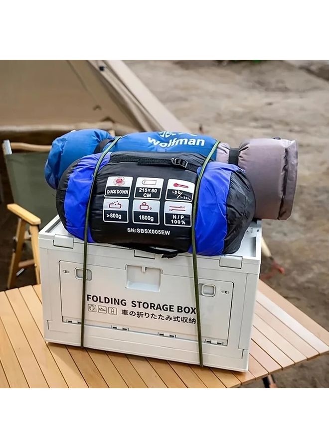 حبل مطاطي ثقيل 2 قطعة 60 سم مع كاربينر قوة 550 رطل لربط الأمتعة والحمل في التخييم - Image 5