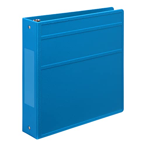 Carstens 2-Inch Heavy Duty 3-Ring Binder - Side Opening, Pool Blue, Durable Plastic, Precision No-Gap Rings, Waterproof Covers, No Pockets, Holds 300 US Letter Sheets, BPA-Free, Made in USA (5828-3R) - Image 1