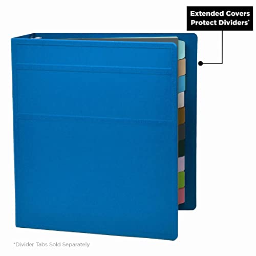 Carstens 2-Inch Heavy Duty 3-Ring Binder - Side Opening, Pool Blue, Durable Plastic, Precision No-Gap Rings, Waterproof Covers, No Pockets, Holds 300 US Letter Sheets, BPA-Free, Made in USA (5828-3R) - Image 5