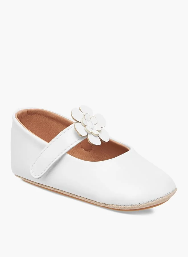 بيرفيت Girls Floral Accent Booties with Hook and Loop Closure