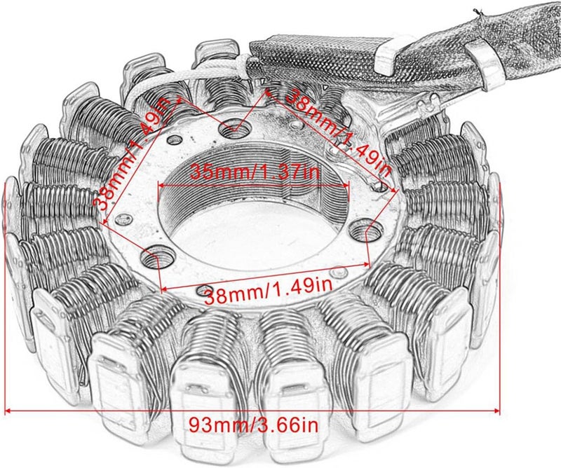 Wivplex Ignition Magneto Stator Coil for Motorcycles - Image 2