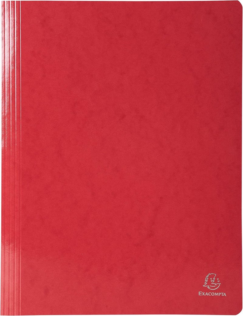 Exacompta - Ref 380803B - Iderama Collection - Flat Bar Files - 240 x 320mm in Size, Suitable for A4 Documents, 355gsm Glossy-Coated Pressboard - Red (Pack of 25) - Image 1