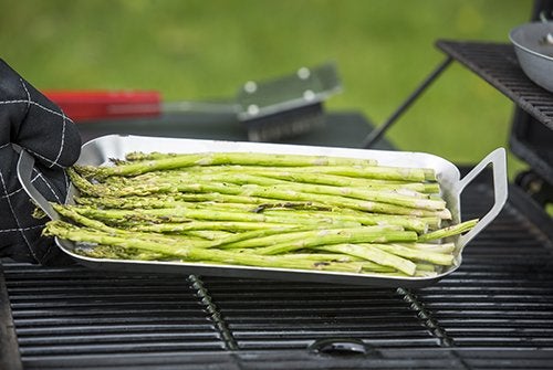 TableCraft BBQ137 Grilling Pan with Handles, Stainless Steel Tray for Outdoor Barbecues, Use on Gas or Charcoal Grills, Even Heat Distribution, 13.5 Inch, Silver - Image 2