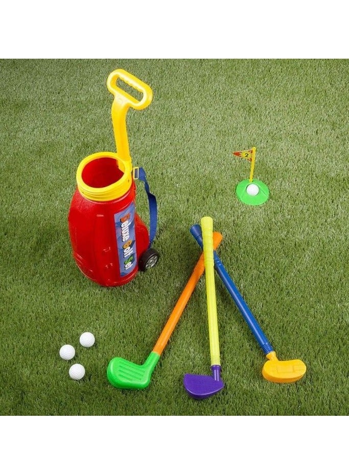 King Sport Golf Play Set with Plastic Bag, 2 Clubs, 1 Putter, 4 Balls, Putting Cup Indoor or Outdoor Use for Toddlers Boys and Girls - Image 2