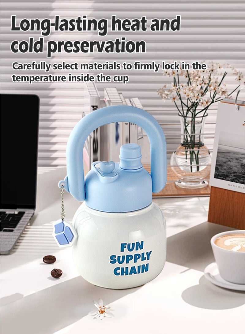 بيروي قارورة حرارية أنيقة ٦٨٠ مل من الفولاذ المقاوم للصدأ - تصميم مقاوم للتسرب، مصفاة شاي قابلة للإزالة ومقبض مريح، مثالية للاستخدام المنزلي والمكتبي والسفر والجامعي - Image 2