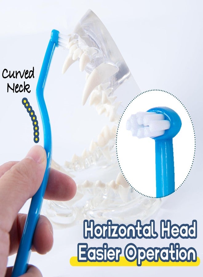 MoonyMars Small Dog Toothbrush, Cat & Puppy Tooth Brushing Kit, Mini Tuft Horizontal Head Teeth Brush for Kitten & Tiny Pet, Doggy Toothbrushes Deep Dental Cleaning, 3 PCS - Image 4