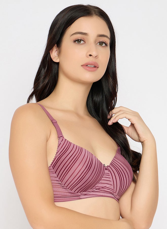 Clovia Women Pack of 3 Padded Non-Wired Full Coverage Multiway Self Striped T-shirt Bra - Image 3