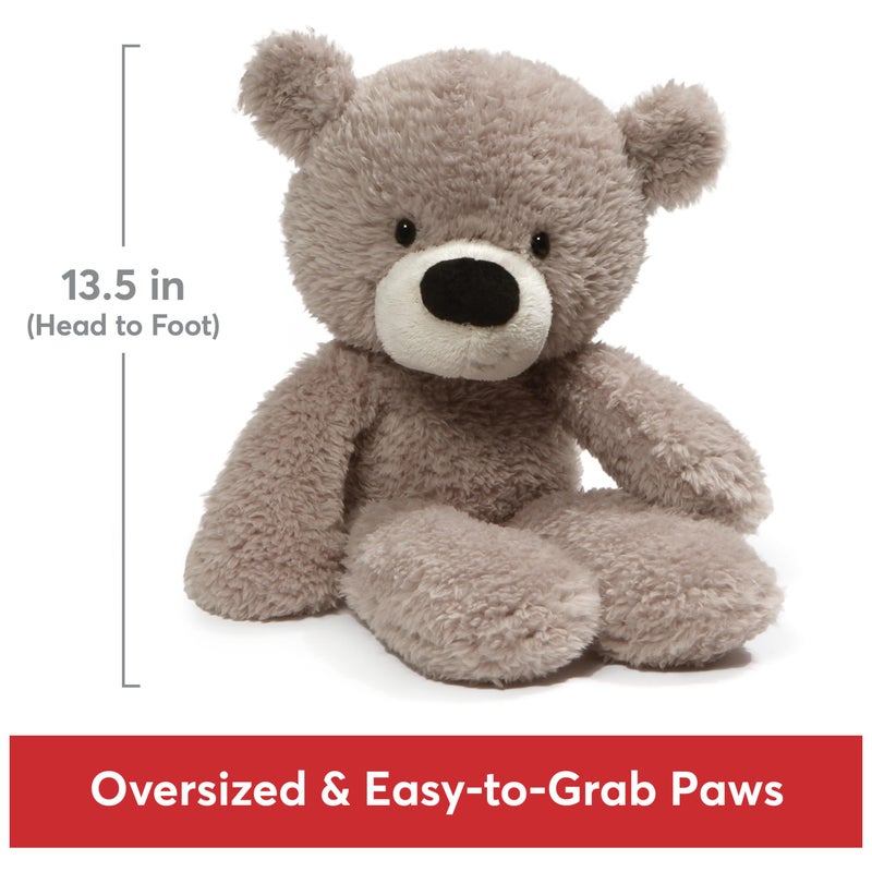 GUND Fuzzy Teddy Bear, Premium Stuffed Animal for Ages 1 and Up, Gray, 13.5” - Image 4