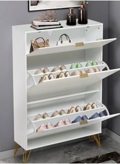 120cm Shoe Cabinet Storage Organizer with 3 Flip Drawers for Entryway Hallway Storage Furniture White - pzsku/ZB27276F44F20CE3440E6Z/45/_/1740043253/1af123e4-2be6-4256-bb87-14cac4f7dd76