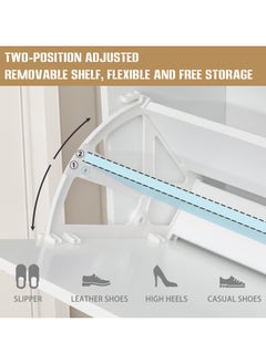 120cm Shoe Cabinet Storage Organizer with 3 Flip Drawers for Entryway Hallway Storage Furniture White - pzsku/ZB27276F44F20CE3440E6Z/45/_/1740043309/f6bae4f8-0a60-4ee1-a5f0-1ab1364b03d0