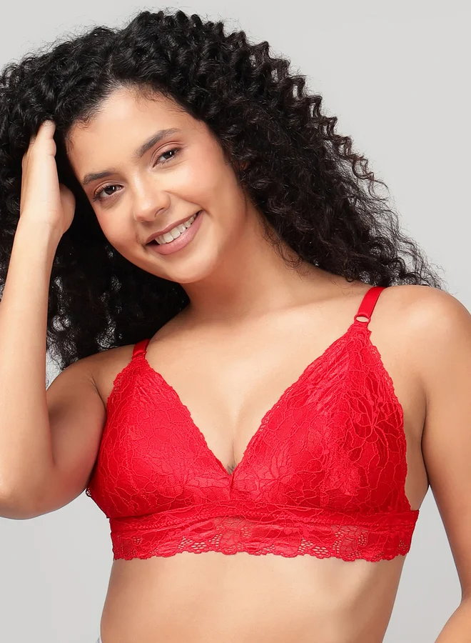 كلوفيا Non-Padded Non-Wired Demi Cup Longline Bralette