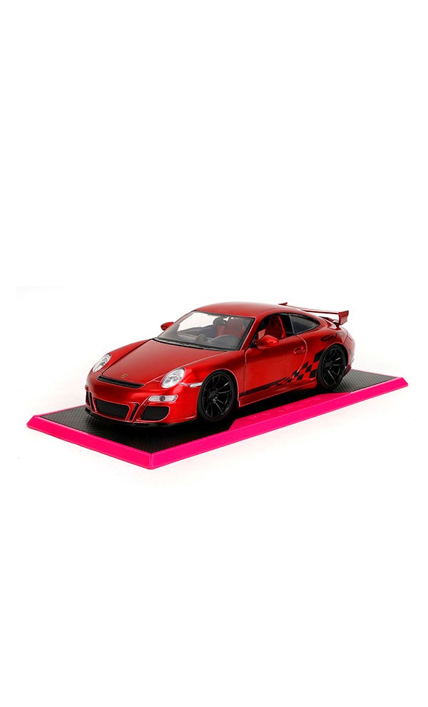 JADA Pink Slips 1:24 - 2007 Porsche 911 GT3 997, Die-Cast Car with Base, Toys for Kids and Adults - Image 2