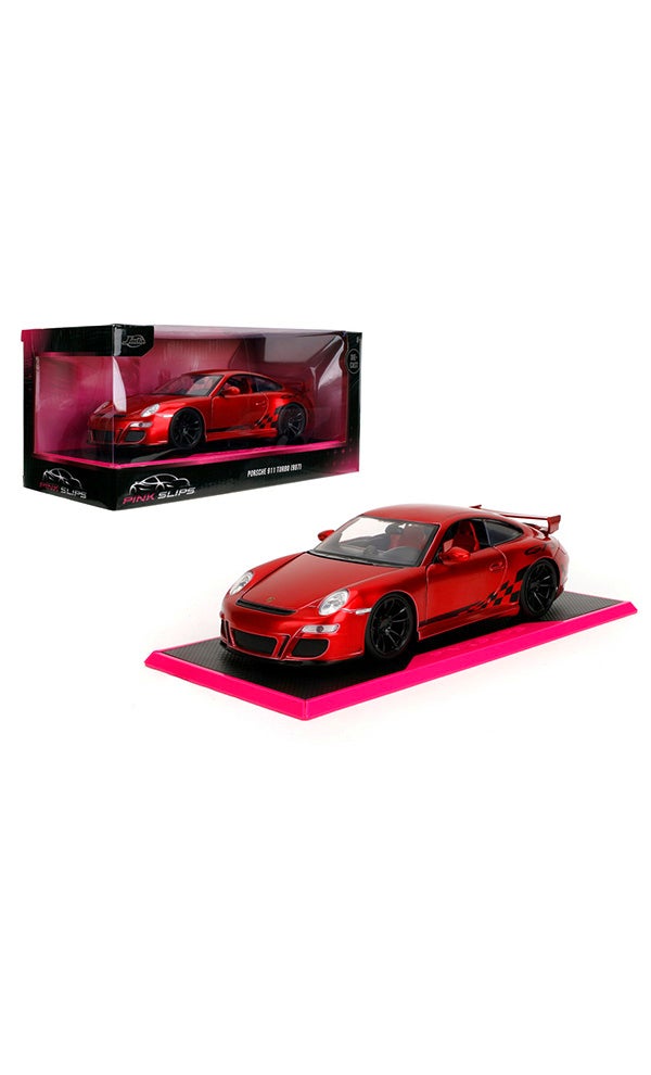 JADA Pink Slips 1:24 - 2007 Porsche 911 GT3 997, Die-Cast Car with Base, Toys for Kids and Adults - Image 1