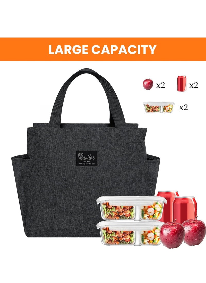 Arabest - Lunch Box Insulated Lunch Bag Tote Bag for Adult,Men,Women，Reusable Leakproof Handbags Case for Work Office School Picnic Travel(blue) - Image 1