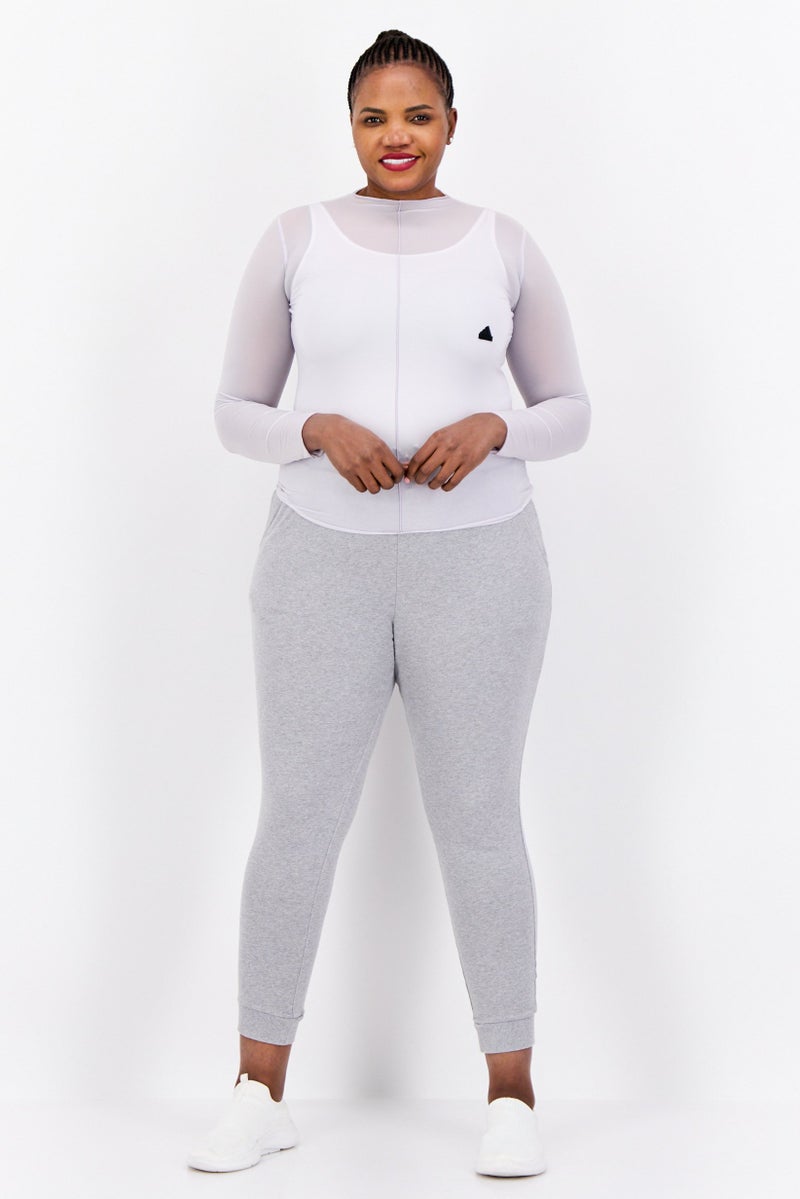 Adidas Women Sportswear Fit Long Sleeve Training Top, Light Purple  - Image 4