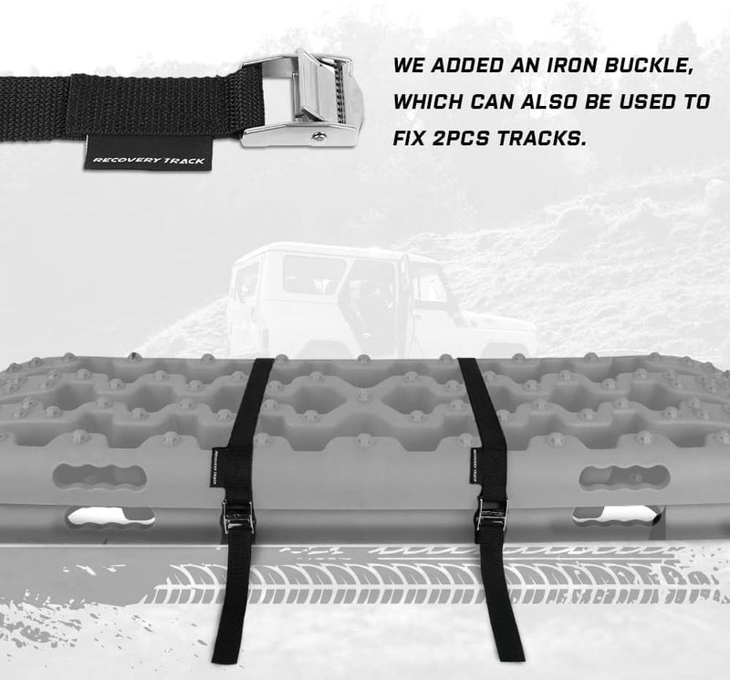 Oasisgalore Transparent body Car Recovery Board Accessories, 3rd Gen Black New Recovery Traction Tracks Sand Mud Snow Track Tire Ladder with 10-Ton Load Capacity for 4WD Off Road Suv Truck Market multi-use trusted quality - Image 3