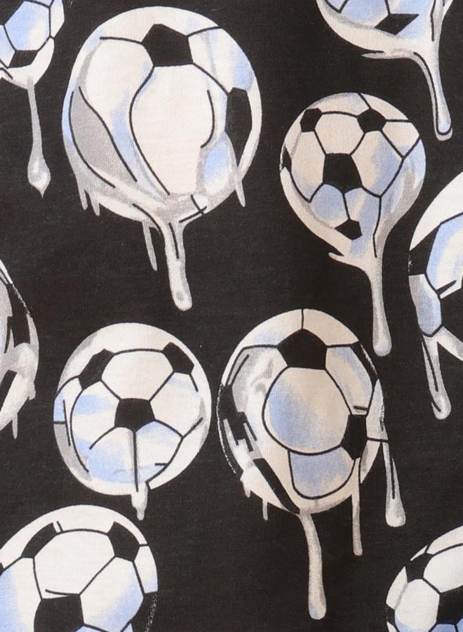 Anthrilo All-Over Football Print Short Sleeve T-Shirt and Shorts Set - Image 5