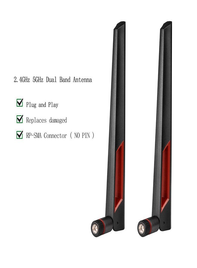 Superbat WiFi Antenna 2.4GHz 5GHz 5.8GHz Dual Band RPSMA Male 8dBi Omnidirectional 4 Pieces for PCIe Network Card, Wireless Router, DVR Recorder, Security Camera, Modem Gateway etc - Image 3