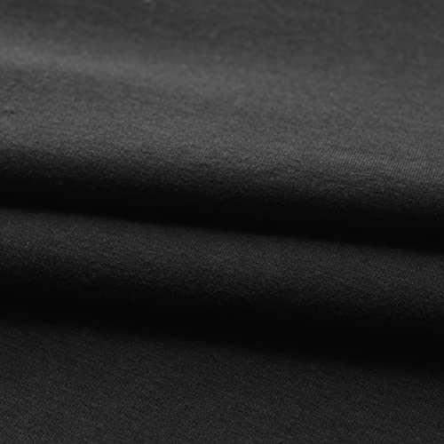 palglg Mens Short Sleeve Cotton Muscle Slim Fitted Sport Henley T-Shirt with Button Black XL - Image 5