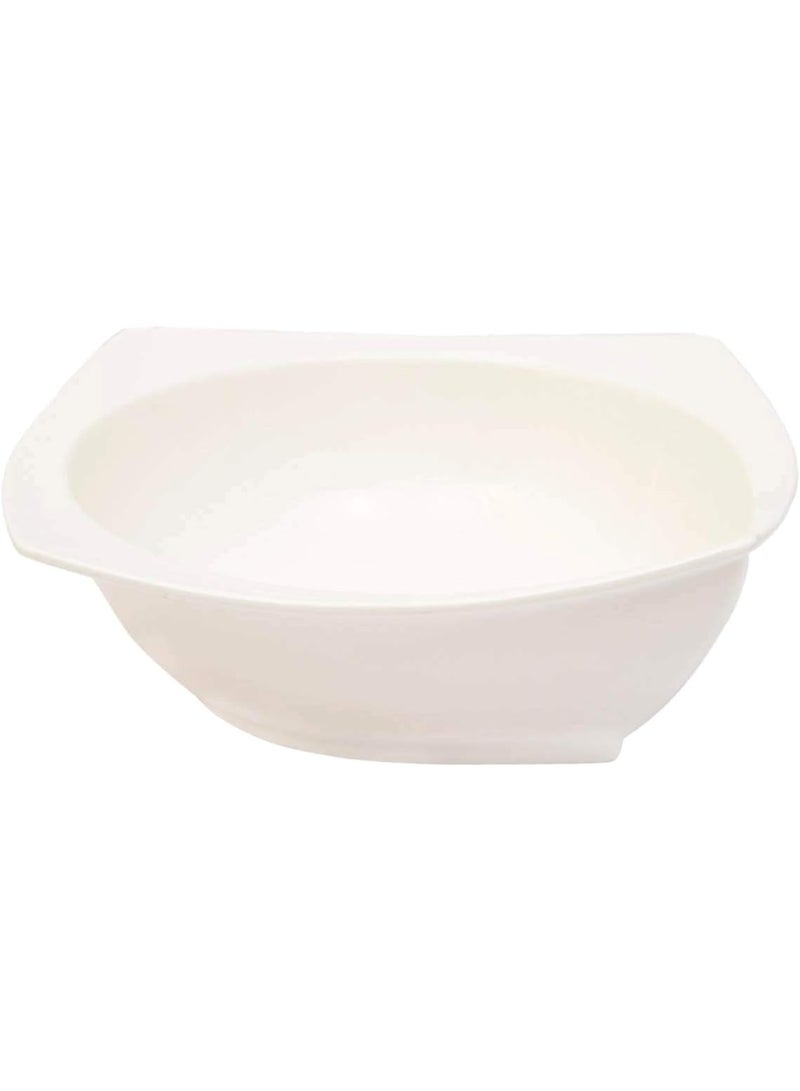 Shallow Bone China Nevel Bowl 5.5 Inch White | Elegant Small Serving Bowl for Desserts, Snacks & Sides - Image 1