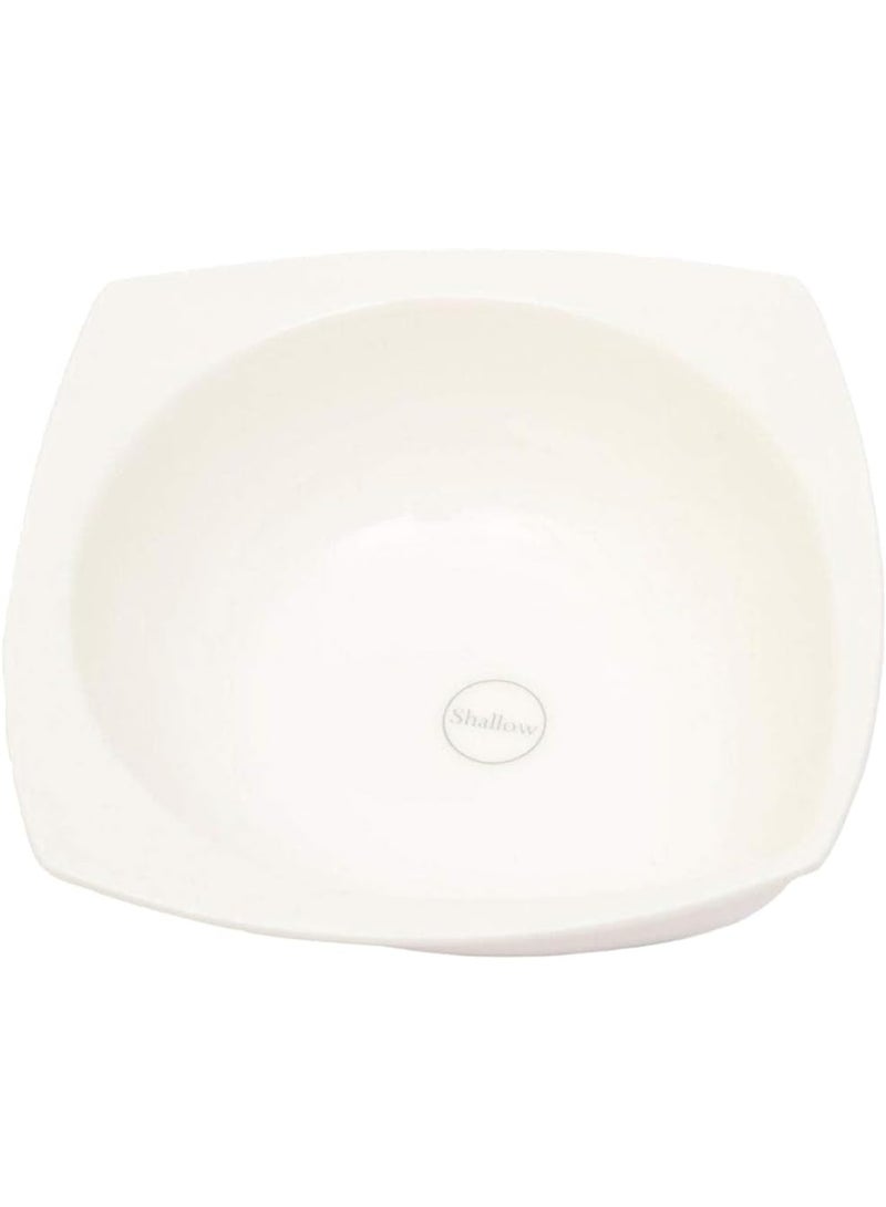 Shallow Bone China Nevel Bowl 5.5 Inch White | Elegant Small Serving Bowl for Desserts, Snacks & Sides - Image 3