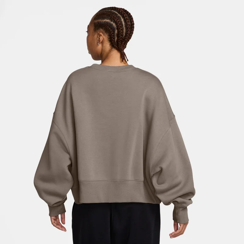 Nike Brown Women's Sportswear Phoenix Fleece Sweatshirt for Women | Best Price UAE