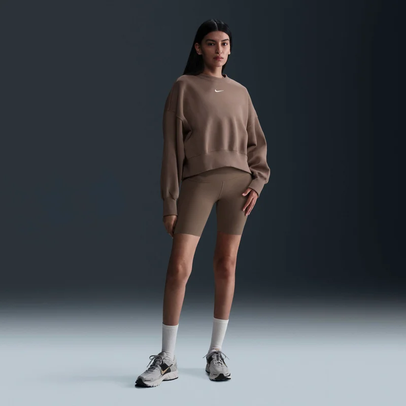 Nike Brown Women's Sportswear Phoenix Fleece Sweatshirt for Women | Best Price UAE