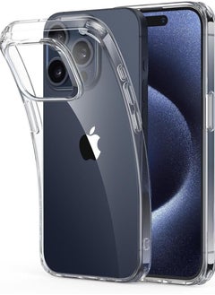 Iphone 15 Pro Clear Case Shockproof Anti Yellowing Crystal Clear Military Grade Protection Bumper Case Cover for iPhone 15 Pro (Transparent)