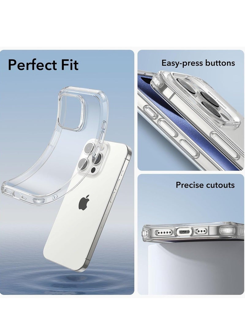 vesus - Iphone 15 Pro Clear Case Shockproof Anti Yellowing Crystal Clear Military Grade Protection Bumper Case Cover for iPhone 15 Pro (Transparent) - Image 1