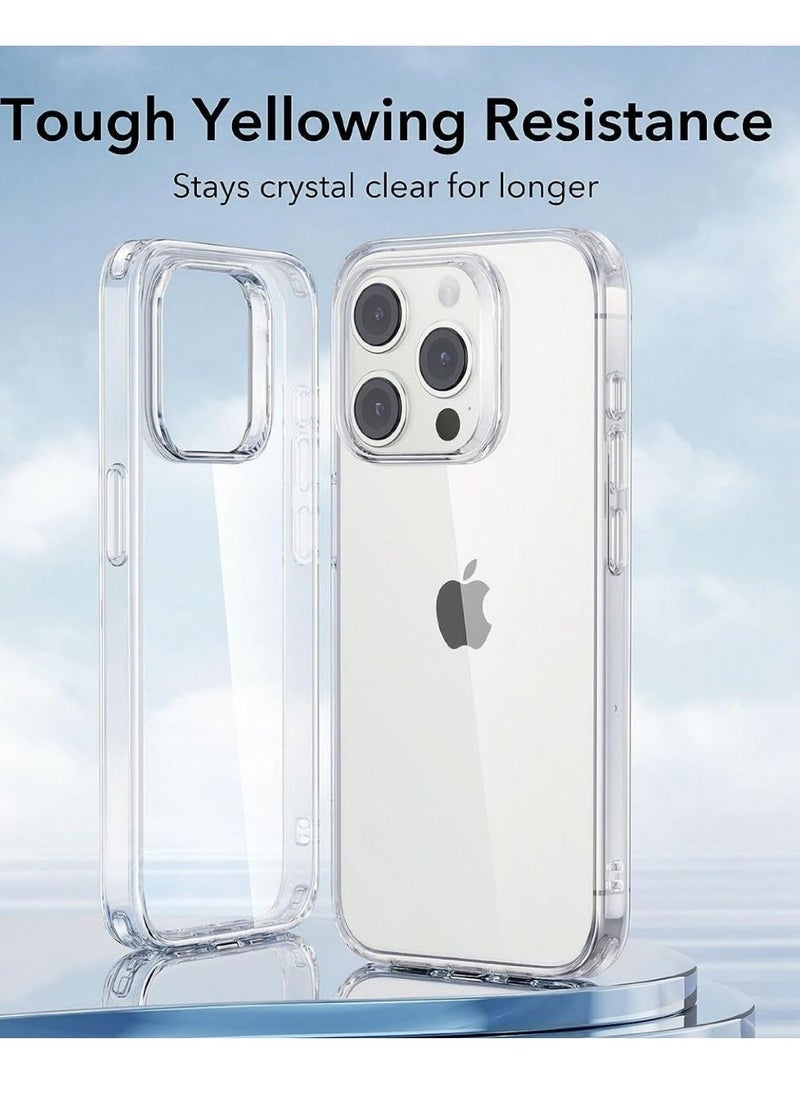 vesus - Iphone 15 Pro Clear Case Shockproof Anti Yellowing Crystal Clear Military Grade Protection Bumper Case Cover for iPhone 15 Pro (Transparent) - Image 1