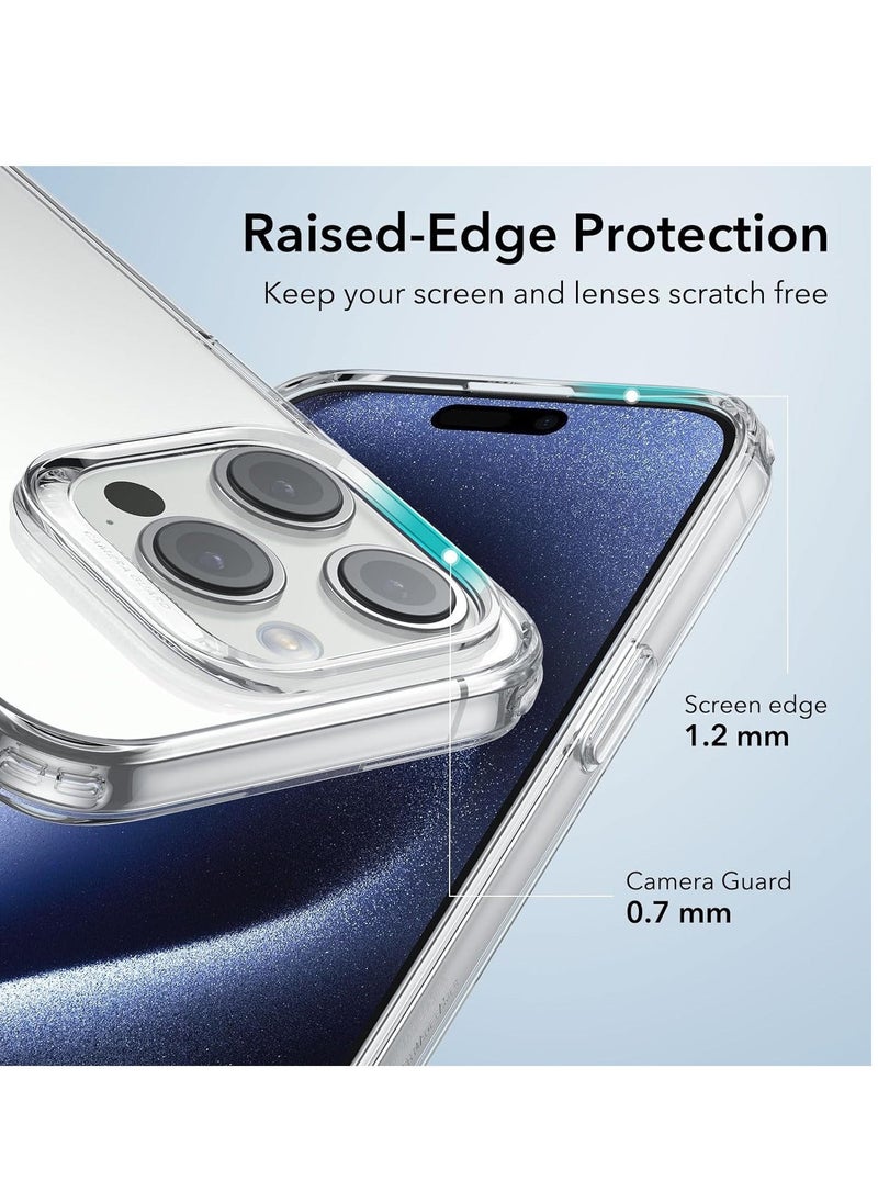 vesus - Iphone 15 Pro Clear Case Shockproof Anti Yellowing Crystal Clear Military Grade Protection Bumper Case Cover for iPhone 15 Pro (Transparent) - Image 1