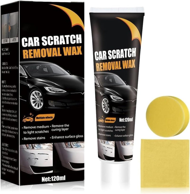 TIMLIFE Car Scratch Removal Wax, Scratch Repair Wax for Car, 2024 Car Scratch Repair Paste Polishing Wax, Premium Car Scratch Remover Kit with Wipe & Sponge for Vehicles for Scratches - Image 1