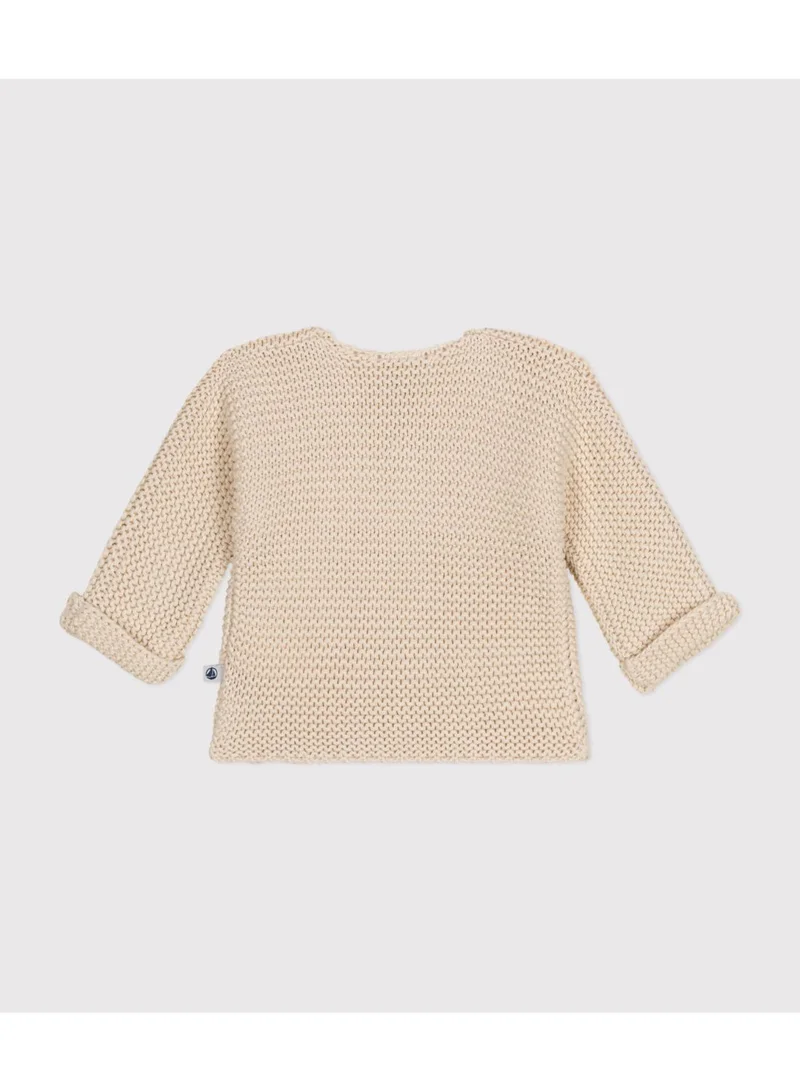 Petit Bateau Babies' Moss Stitch Knit Cardigan