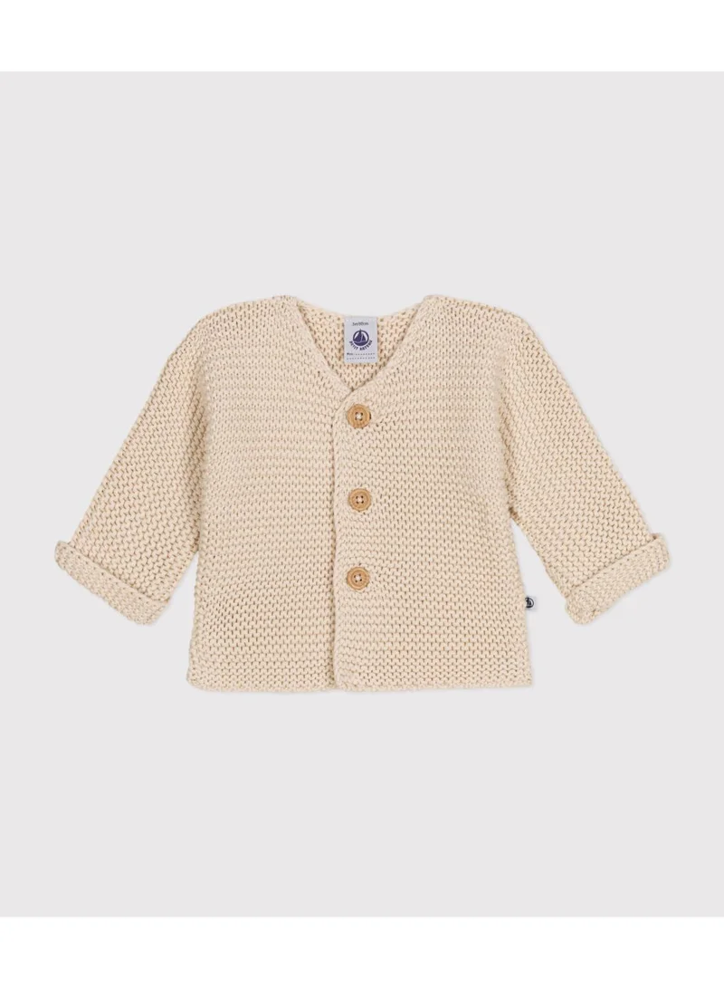 Petit Bateau Babies' Moss Stitch Knit Cardigan
