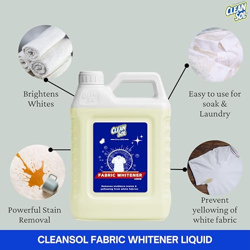 Cleansol Fabric Whitener - 5Litr | Removes Stubborn Stains | Brightens White Clothes - Image 4