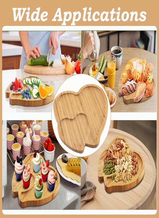 Hakuna Heart Charcuterie Board - Bamboo Heart Wood Tray for Food Bamboo Serving Tray Heart Shaped Cheese Board Rustic Serving Platter Plate Trays for Snack Candy Food Fruit Valentines Day Decor (wood) - Image 5