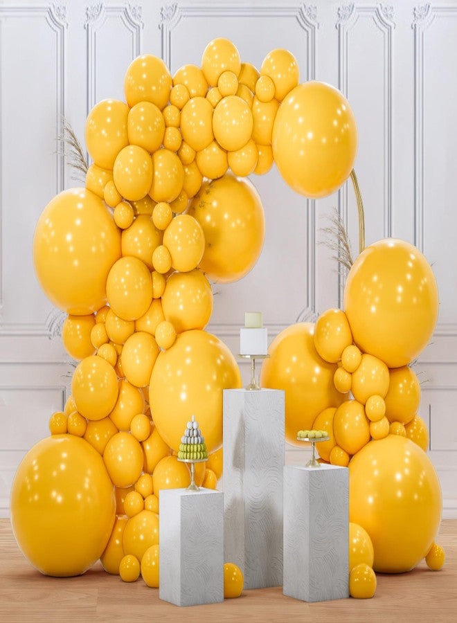 PartyWoo Mustard Yellow Balloons 100pcs Different Sizes of 18 12 10 5 Inch Yellow Fall Balloon Arch Kit for Birthday Engagement Baby Shower Bee Sunflower Little Cutie Party Decorations Yellow-Y10 - Image 1