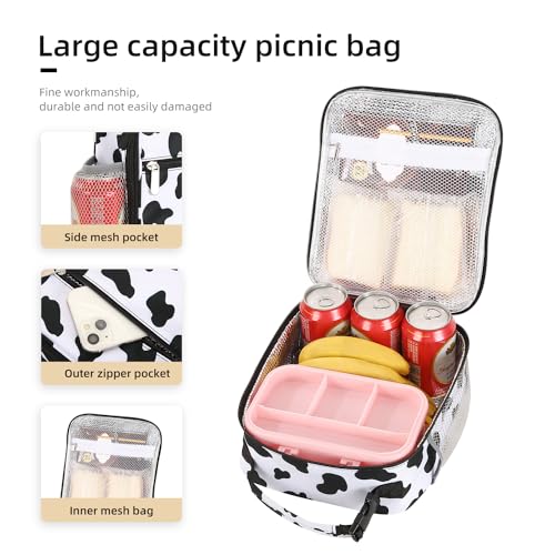 Lovoeo Lunch box Lunch bag for men women Insulated Lunchbox Lunch bags for Work Picnic Travel (Cow) - Image 5
